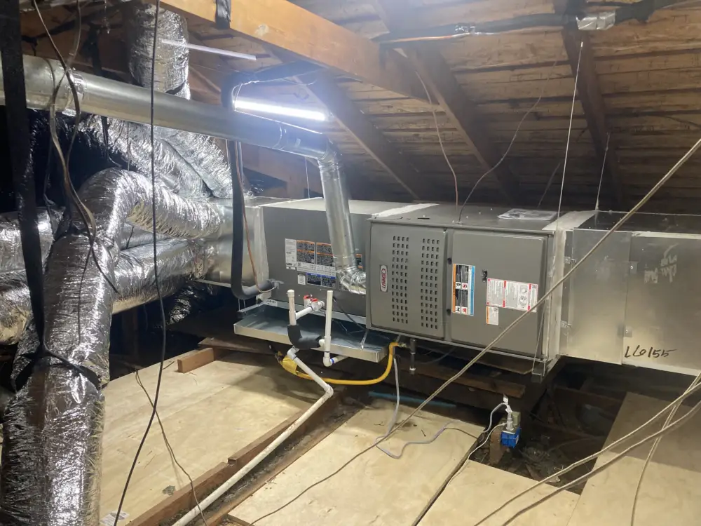 New Gas furnace,coil ,plenums and duct work