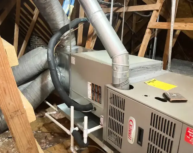 HPH Services installed this high efficiency HVAC system in a customer's attic.