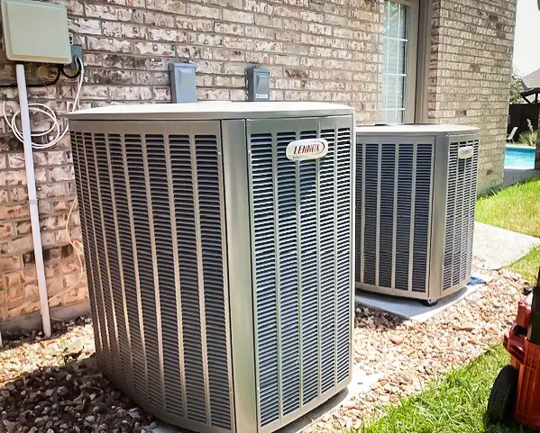 Two brand new Lennox HVAC units installed for a customer,